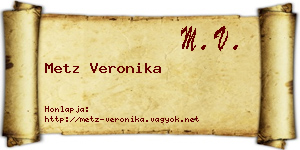 Metz Veronika névjegykártya